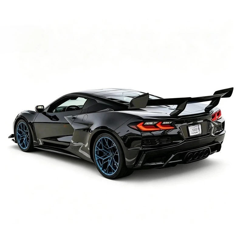 ZR1 Style Dry Carbon Fiber Rear Wing Spoiler for  C8 Z06 Coupe & Convertible