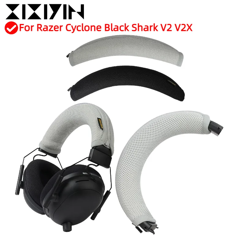

XIXIYIN Head band For Razer Cyclone Black Shark V2 V2X Headphone Protector Zipper Headband headphone knit Accessories