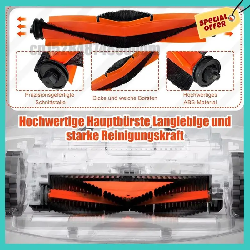 -ABJZ اكسسوارات أجزاء ل Xiaomi X20 + / X10 + مكنسة كهربائية استبدال أجزاء فرشاة جانبية رئيسية فلتر Hepa ممسحة القماش أكياس الغبار