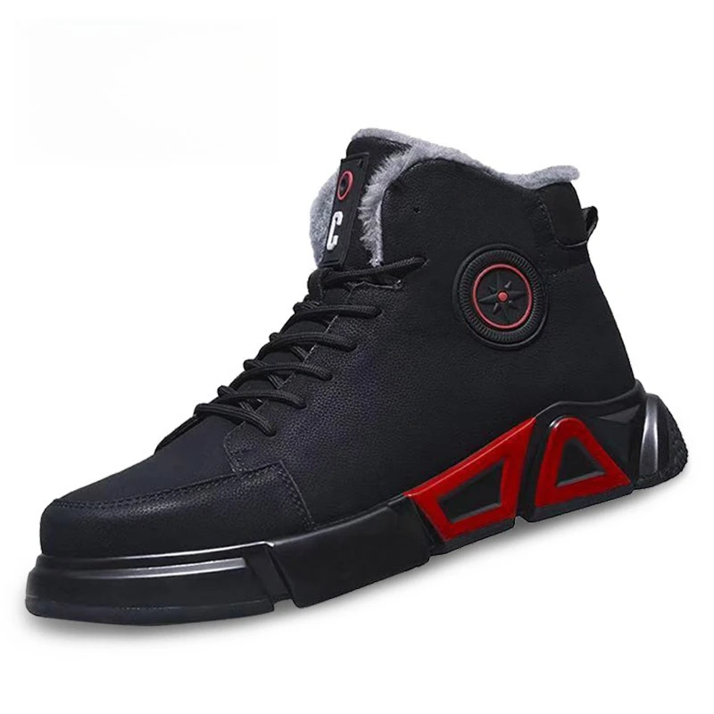 Winter high-top labor insurance men's cotton shoes velvet warmcold-proof waterproof and puncture-proof work safety shoes