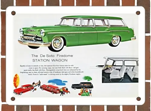 METAL SIGN - 1955 DeSoto Firedome Station Wagon - 10x14 Inches