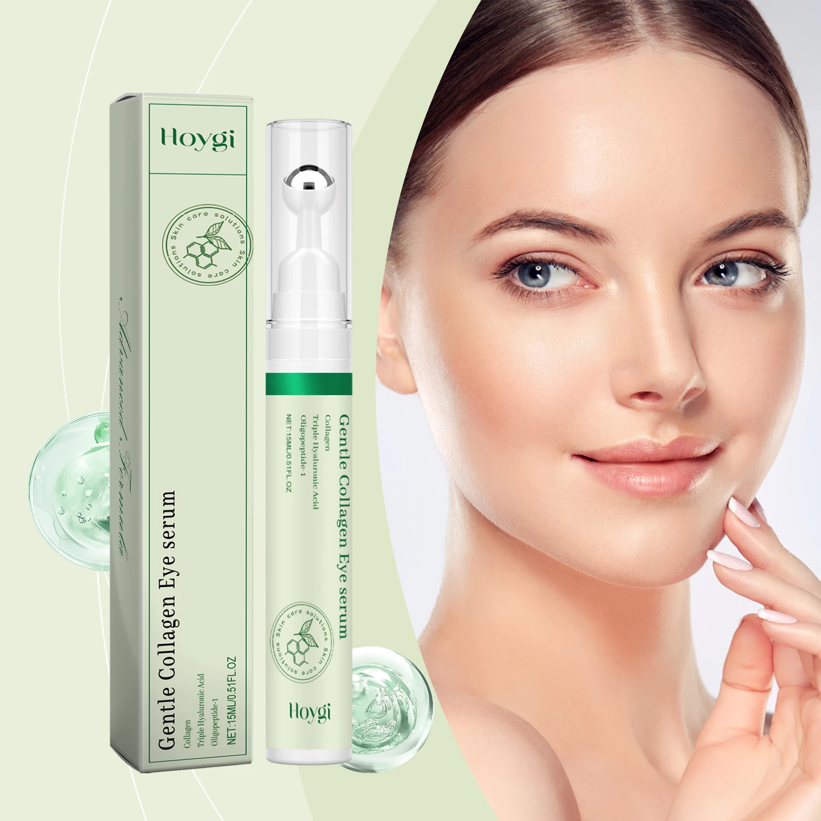 Collagen Eye Serum Cream Anti Dark Circles Eye Bags Eyes Repair Brightening Tighten Under Lifting Roller Moisturizing Puffy