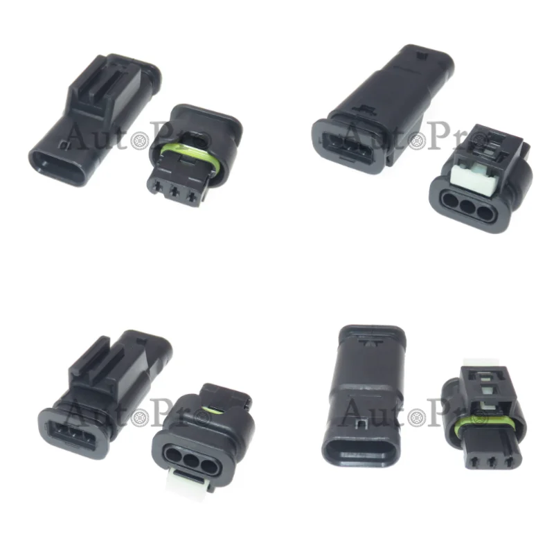 1 Set 3 Hole 805-121-521 7615490-03 Car Waterproof Automotive Reversing Radar Connector AC Assembly A0225452426 For VW Audi
