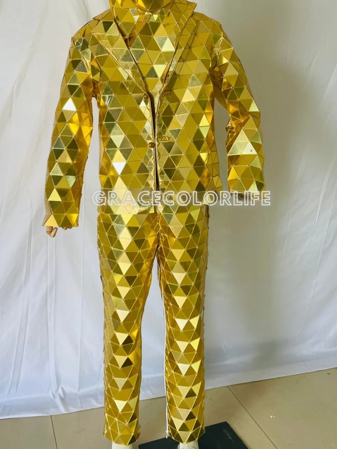 Man in the Mirror Costume Hand Sewn Men's Halloween Christmas Easter Costumes Deluxe Performance Party Dresses Stage Dancewear