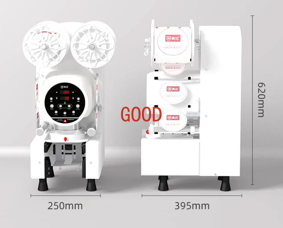 المألوف أنيق 88/89/90/95 مللي متر عيار شاي فقاعات كوب بلاستك السدادة التجارية التلقائي كوب من الفولاذ المقاوم للصدأ آلة الختم