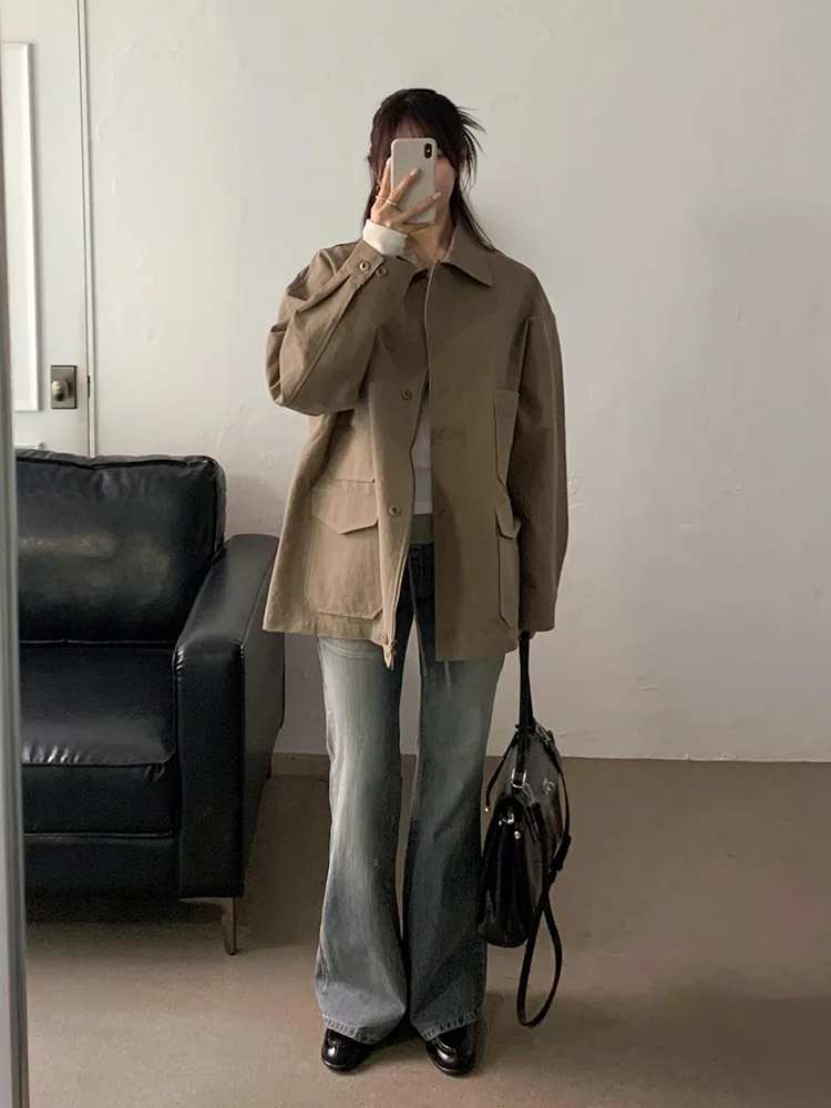 ReddaChic Rib Knit Stitch Women Flared Jeans Y2K Lounge Drawstring Waist Do Old Baggy Bootcut Jeans Vintage Korean Streetwear