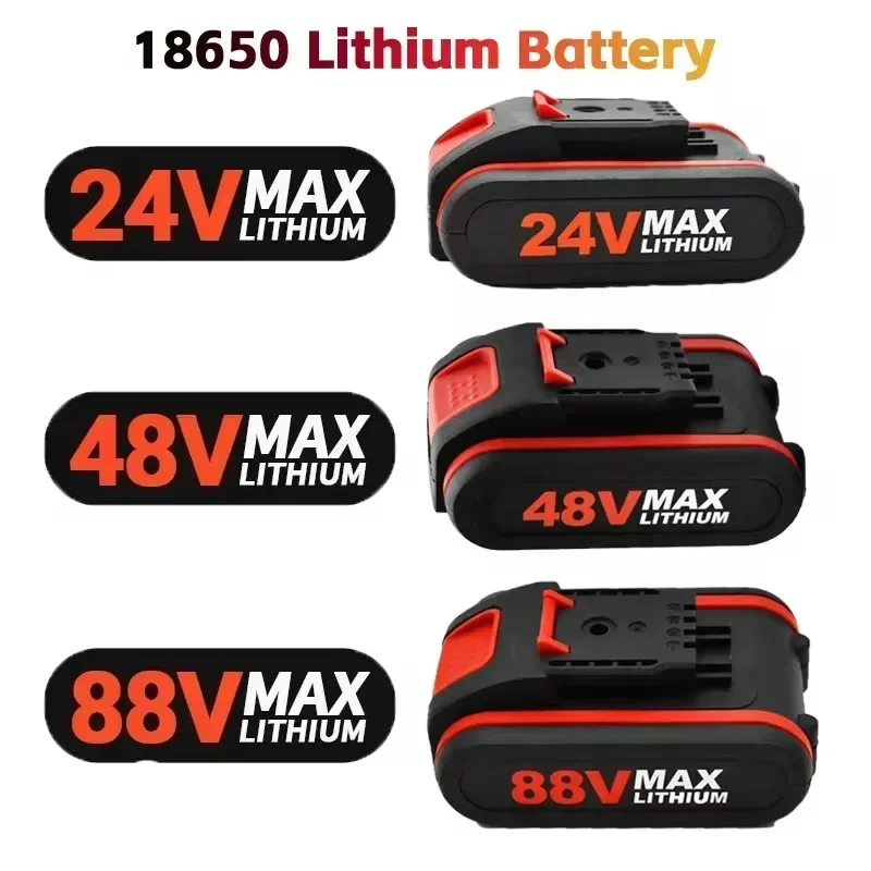 Newly 24V 48V 88V 18650 Lithium Battery 4800mah Electric Tools Battery For Wireless Wrench Mini Chain Saw Electric Drill ect