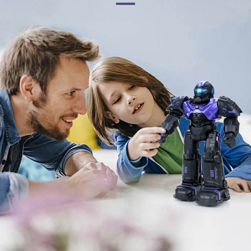 로보캅 춤추는 걷는 로봇 음악이 나오는 아기 장난감 음악과 LED 다채로운 깜박이는 불빛이 있는 소년 소녀용