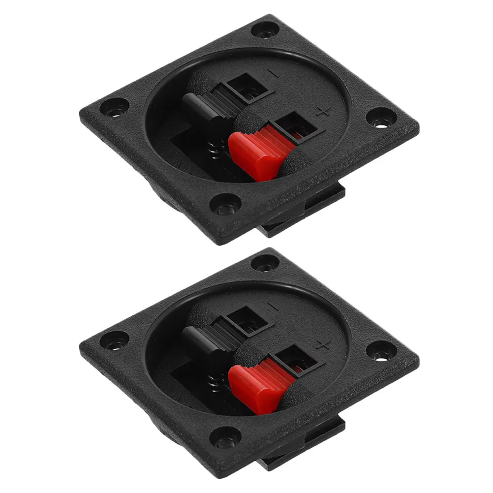 2Pcs Metal Speaker Box Terminal Cup Spring Binding Post Connector for Subwoofer Enclosure Speaker Wiring Organizer Stable Audio