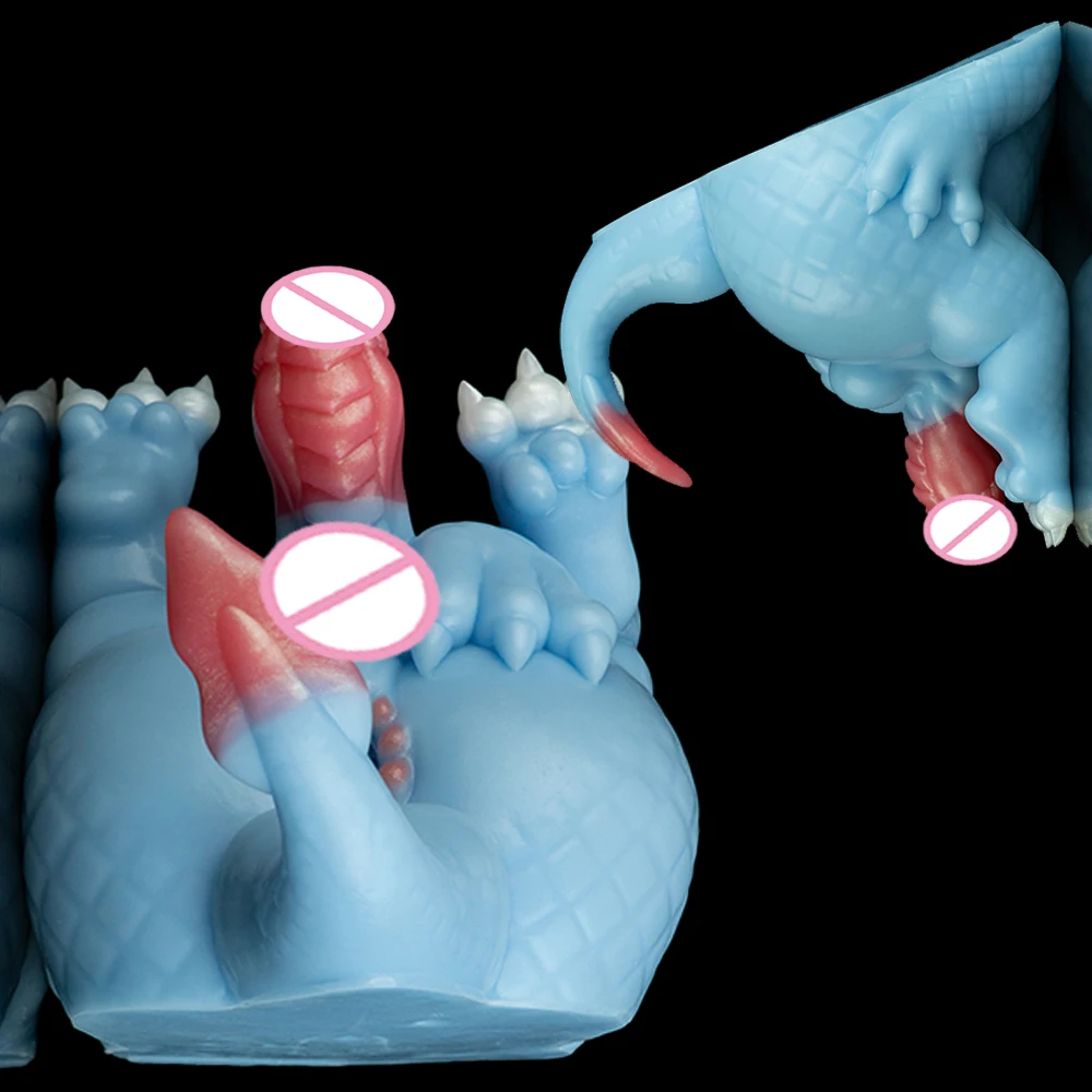 DOGLOV GEEBA Lifelike Blue Dragon Butt Silicone Male Masturbator Sleeve Artificial Vagina Stroker Pocket Pussy Onahole For Man