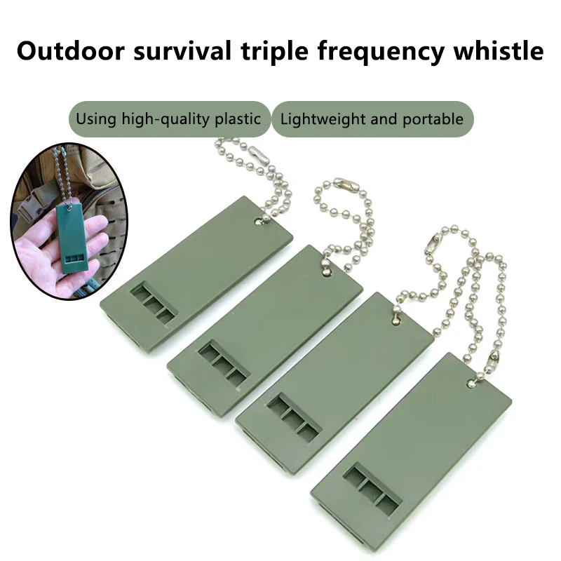 High Pitched High-frequency Whistle Triple Frequency Outdoor Survival Whistle Outdoor Survival Rescue Equipment
