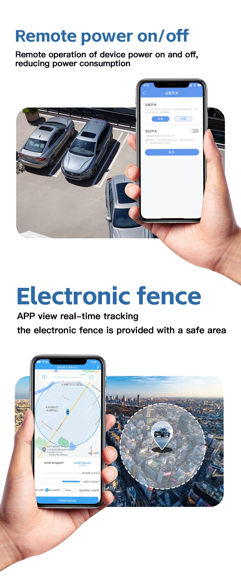 10000mAh Life 4G LTE GPS Locator Beidou AGPS GPRS كشف إنذار الاهتزاز LBS سياج مغناطيسي لـ IOS/Android ROHS معتمد