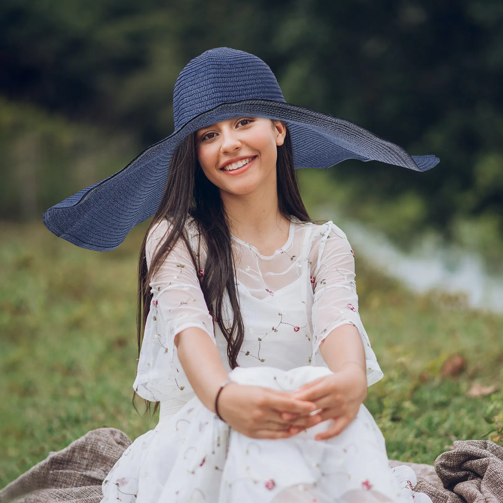 

Wide Brim Straw For Women Foldable Beach Sun Hat Uv Protection Lightweight Summer Travel Hat Beach Hats For Women