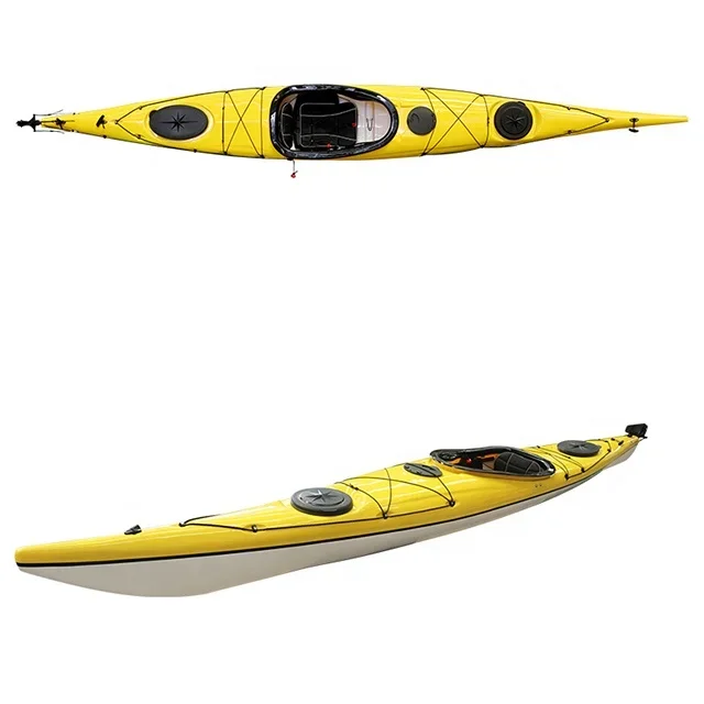 

15.87ft Newest Single Sit In Abs And Acrylic Fiberglass Material Pvc Thermoform Sea Kayak Carbon Fiber Pick Up At The Port