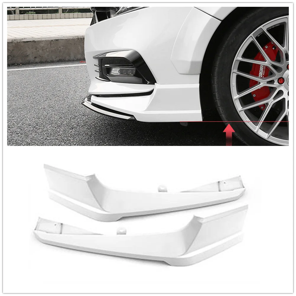 Front Bumper Side Splitter Cover Lip For Honda Accord 10th 2018-2019 Car Fog Lamp Air Intake Vent Frame Lower Spoiler Plate Trim