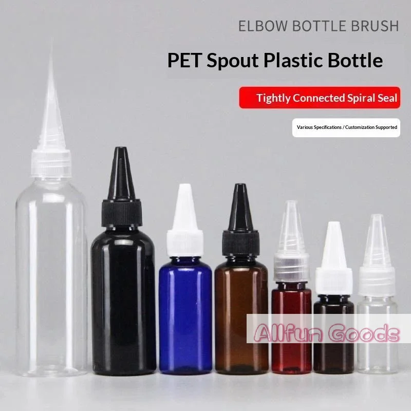 10Pcs Squeeze Pointed Tip Plastic Bottle Leak Proof Screw Cap Liquid Dispensing Container For Ink Glue Cosmetic Craft DIY Use