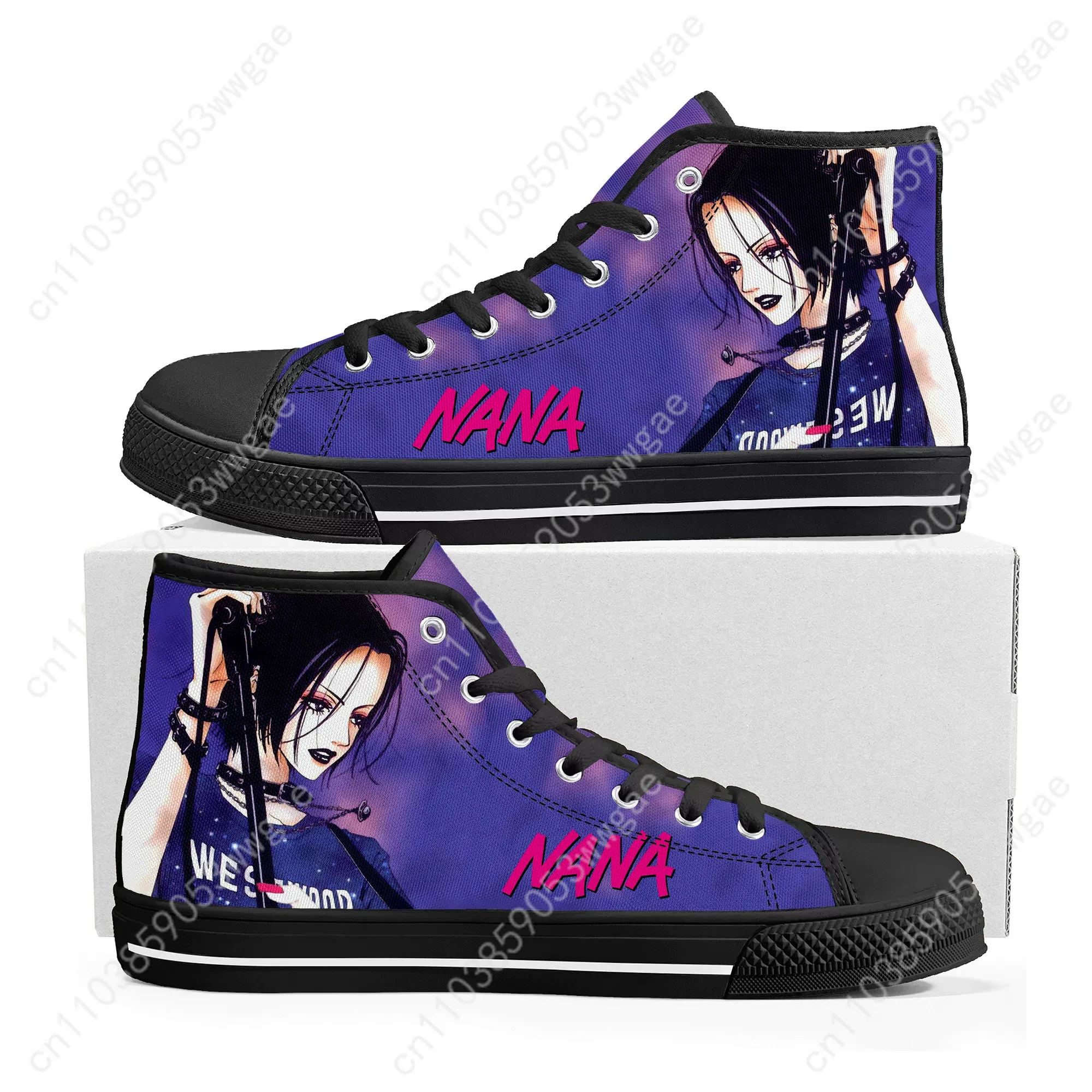 NANA High Top Sneaker Mens Womens Teenagers High Quality Canvas Sneaker Fashion Comfortable Casual Couple Shoes Custom Made Shoe