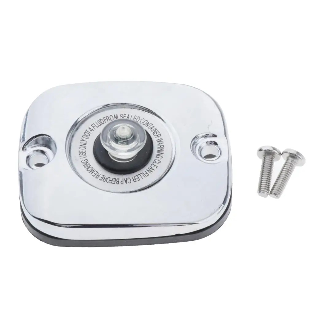 

Chromed Smooth Front Brake Master Cylinder Lid Cover With Sight Glass Kits Fits for Touring Models 96-07