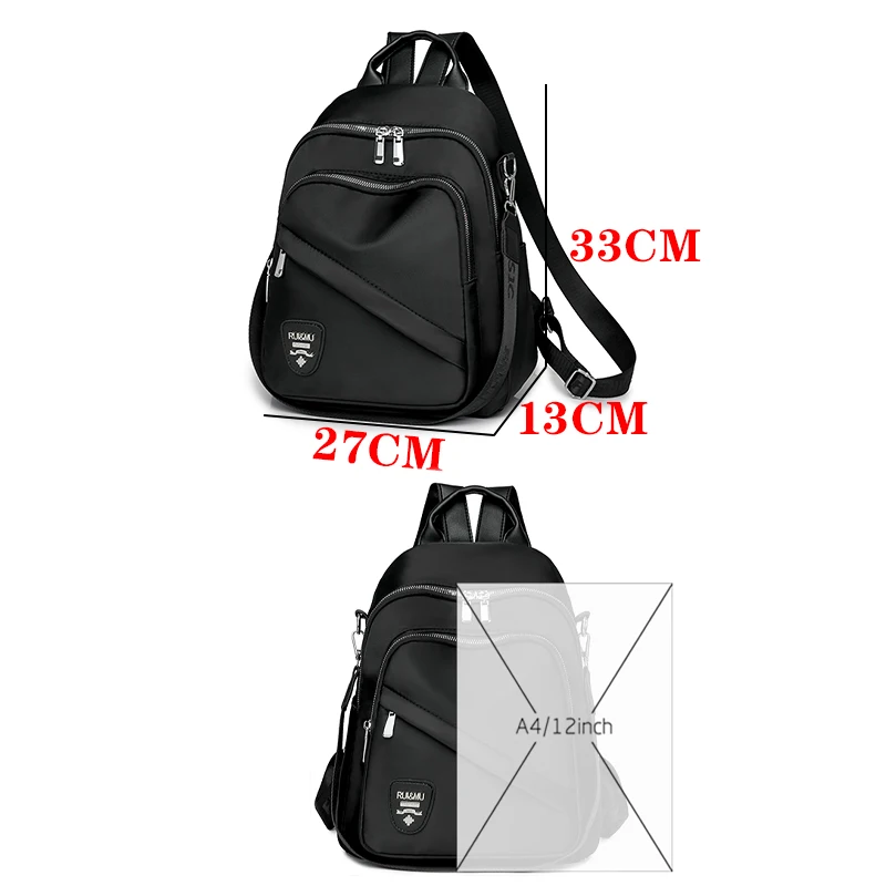 2024 Multi Functional Backpack Women Nylon Backpacks Female School Bags For Teenage Girls Shoulder Bag Travel BackPack Mochilas