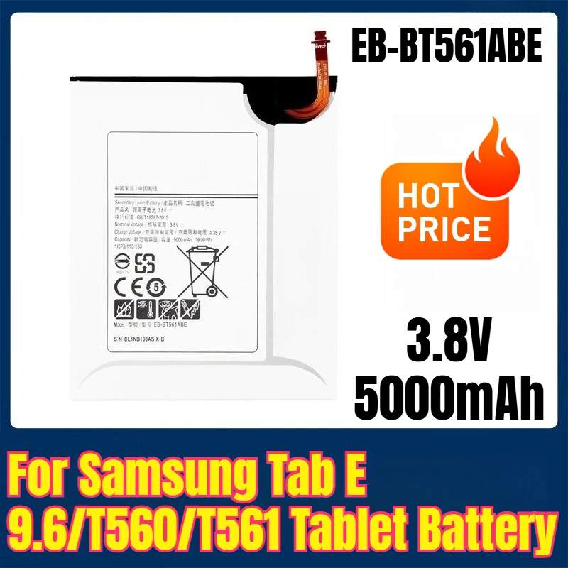 

EB-BT561ABE 3.8V 5000mAh Tablet Battery for Samsung Tab E 9.6/T560/T561