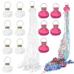 1/3/6pcs White Colorful Hand Throw Confetti Poppers Streamers Wedding Decorations Paper Crackers For Engagement Party Supplies