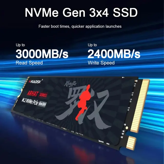 HUADISK M.2 NVMe SSD 128GB 256GB 512GB Dysk Twardy M2 2280 1TB 2TB PCie Gen3 Wewnętrzny Dysk Półprzewodnikowy do Laptopa Komputera Stacjonarnego
