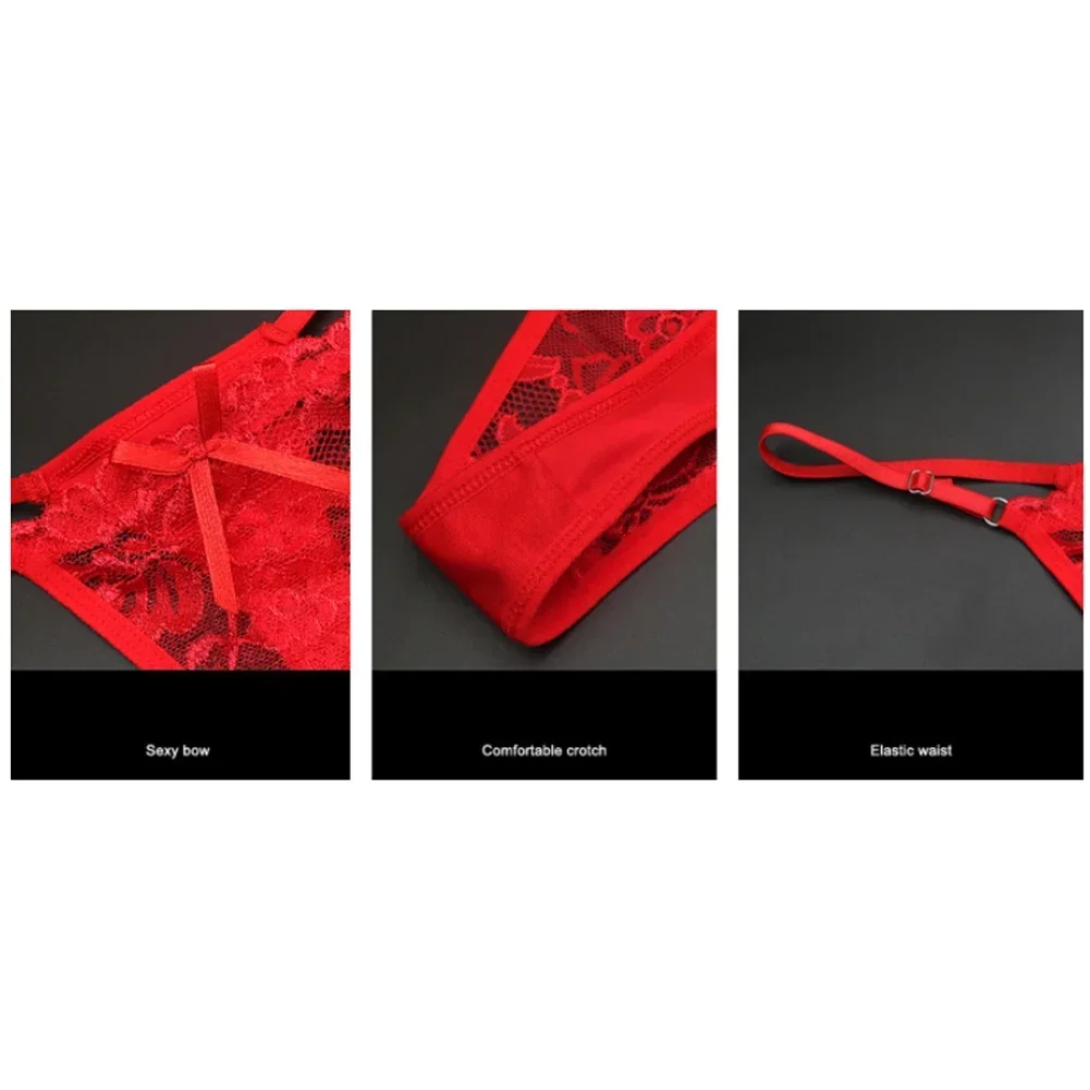 Lace G-string Thongs Ultra-Thin Underwear For Women Panties Sexy Transparent Breathable Lingerie Low Rise Underpants T-Pants