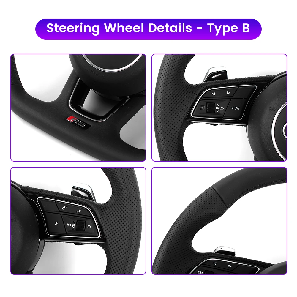 

Steering Wheel Assembly For Audi R8 Upgrade R8 Button Sports Mode Applicable to all New and Old models Modification and Upgrade