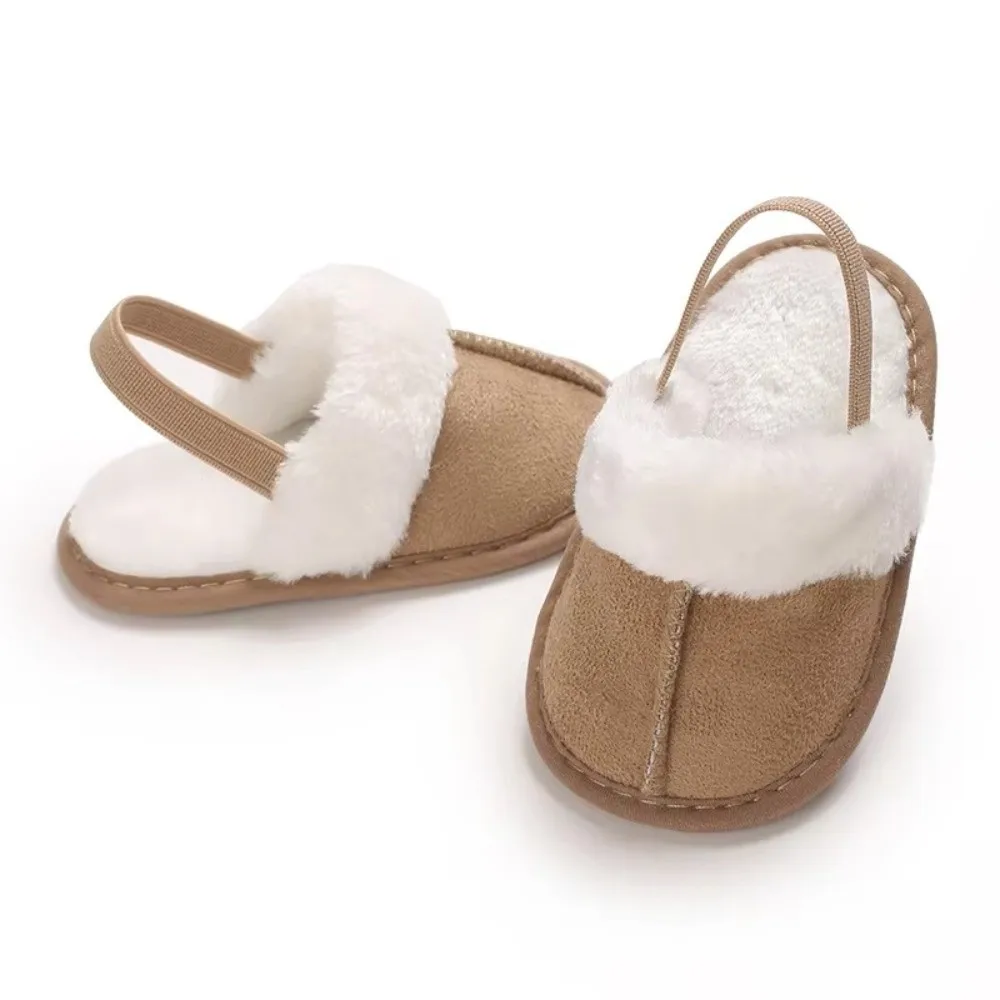0-18M Baby Cotton Slippers with Insulation Winter Warm Indoor Walking Shoes Comfortable Soft Sole Newborn Baby Shoes