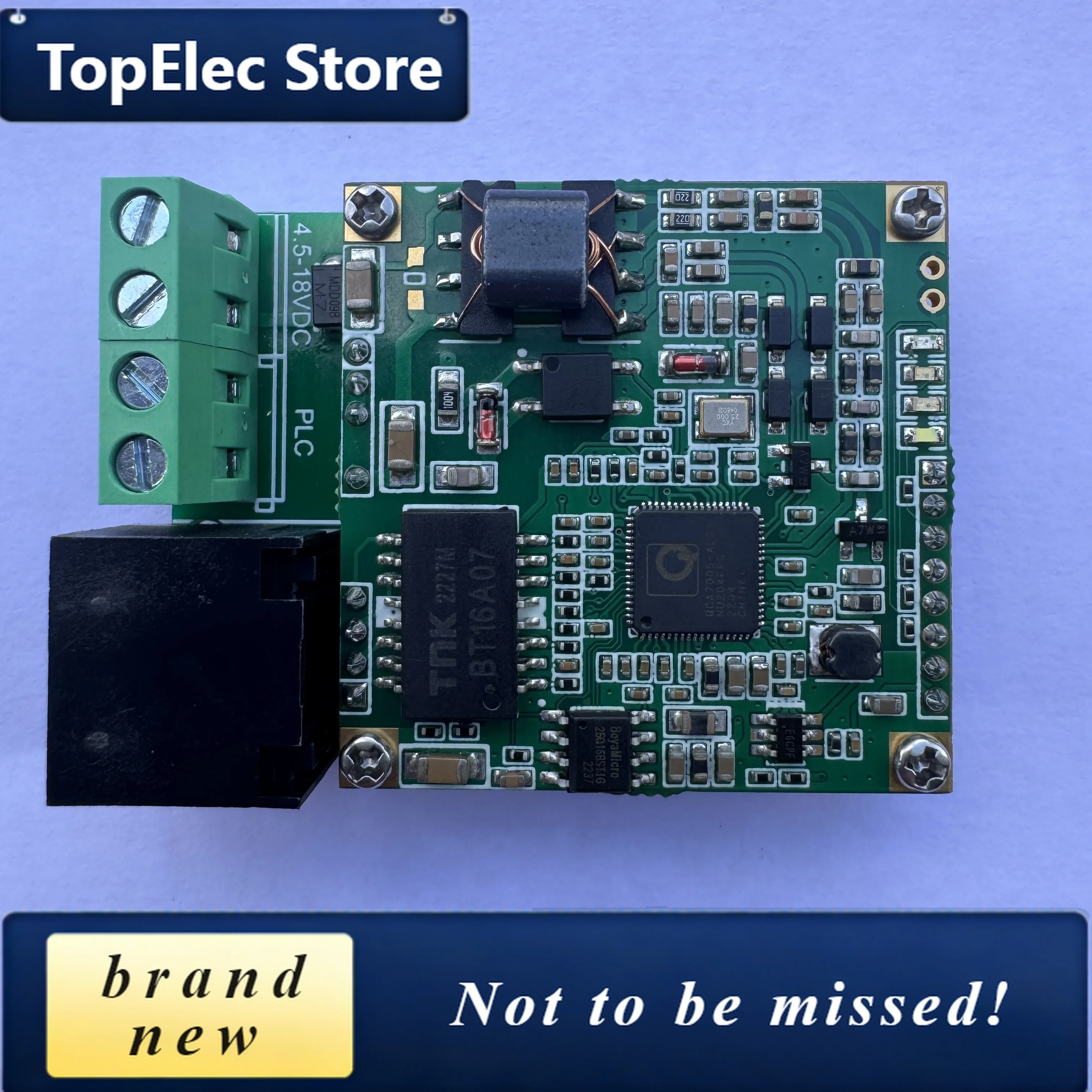 TopElec QCA7000/05GreenPHY European standard charging PLC module Ethernet interface ISO15118 DIN70121