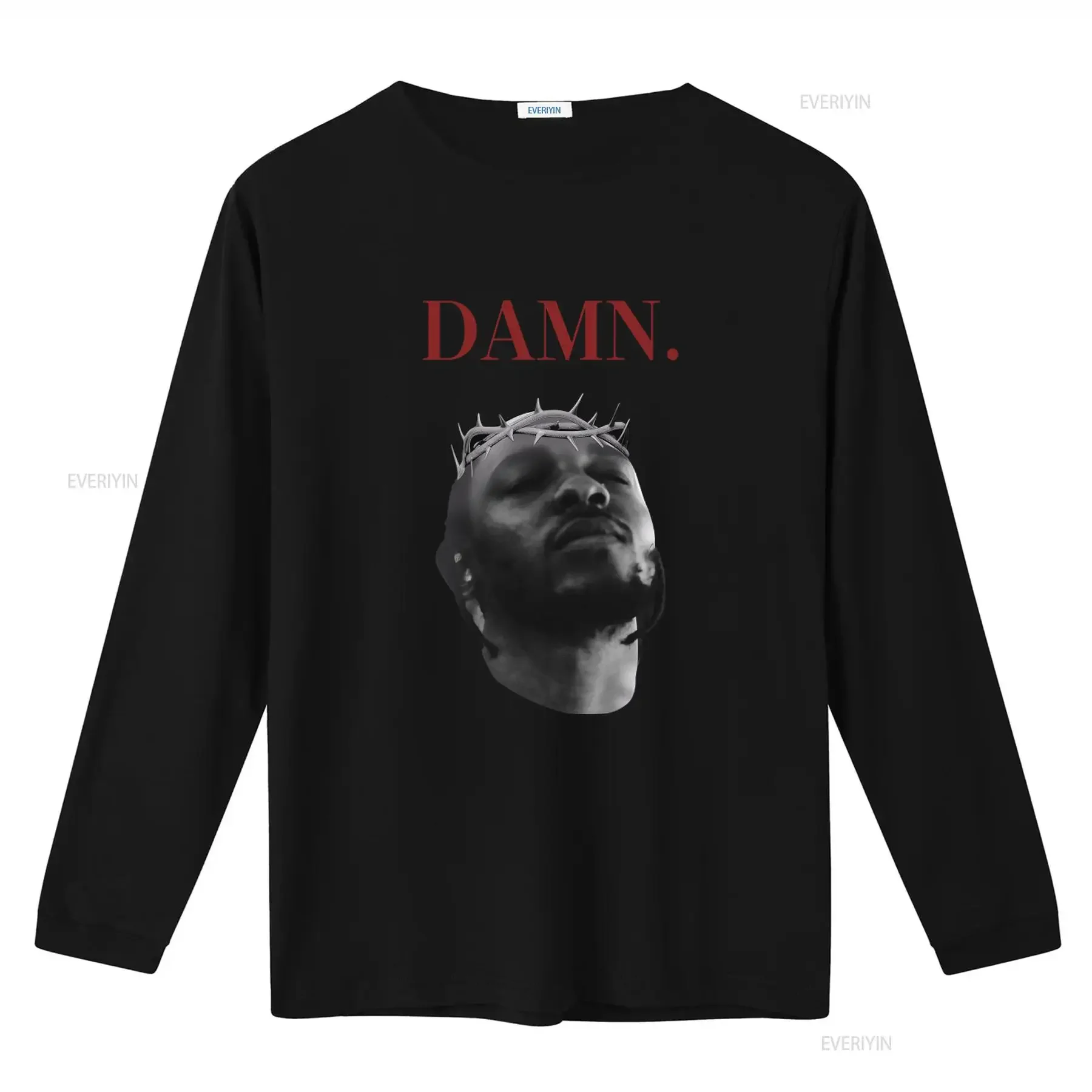 Kendrick Lamar T Shirt Vintage Rap Rapper Hip Hop Damned Thorn Crown Print vintage Washed Soft Slightly graphic Casual Stylish