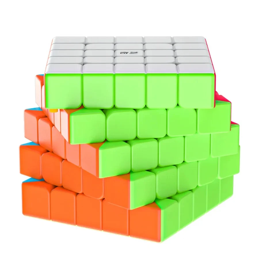 Qiyi-Qizheng S2 Stickerless Magic Cube, Puzzle Profissional Brinquedos para Crianças, Presente Kids, 5x5