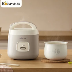 Bear Rice Cooker 1.6L Capacity Portable Multifunctional Household Electric Cooker Cute 220V Kitchen Appliances For Dormitory