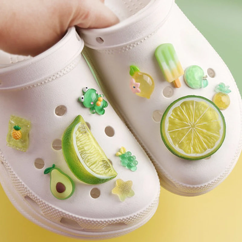 

Summer Lemon Fruit Charms for Crocs DIY Cute Cartoon Animal Garden Shoe Buckle Fashion Quality ShoeAccessories 2024 New Bundle