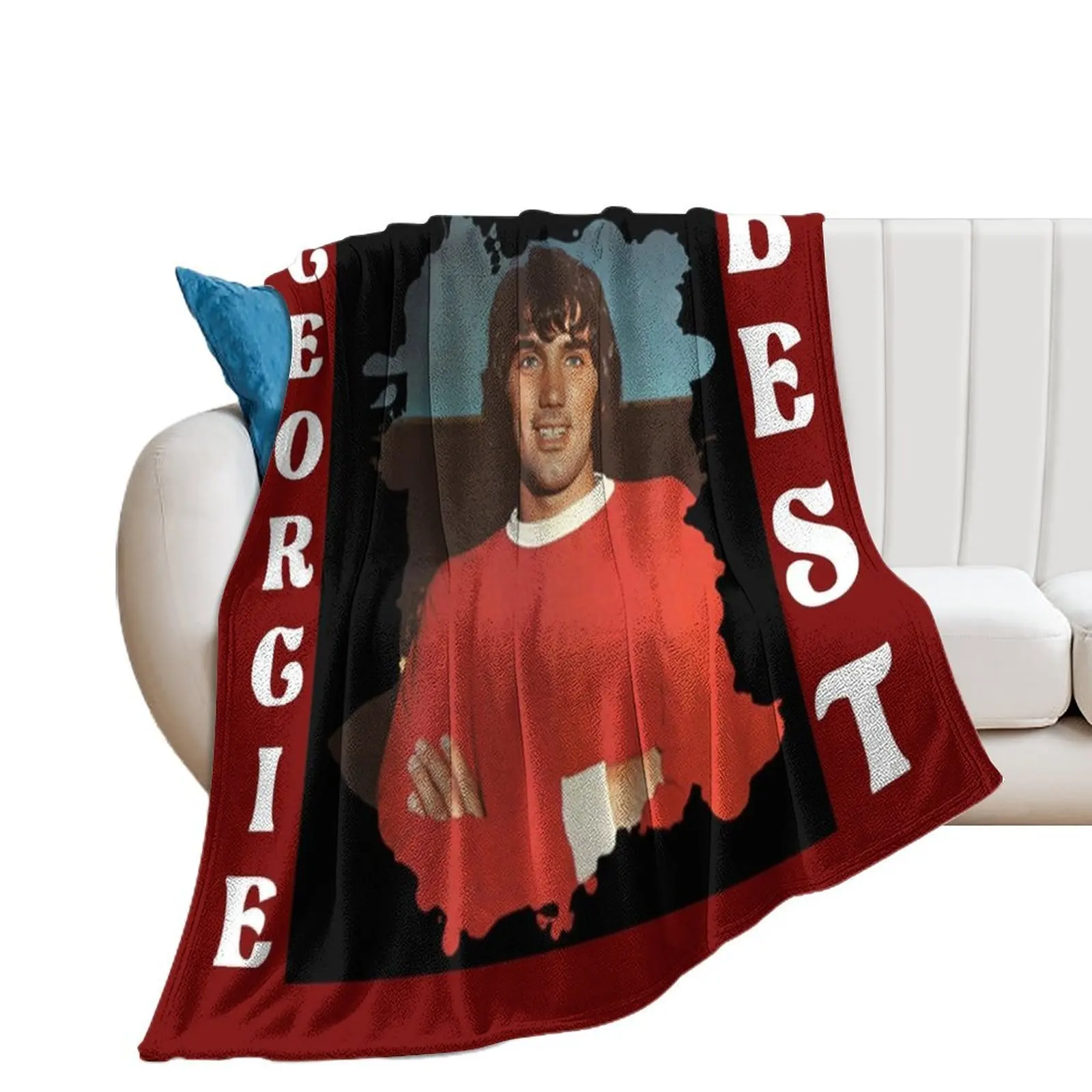 GEORGIE BEST - FOOTBALL SUPERSTAR Throw Blanket Blankets For Baby Furry Thin Blankets