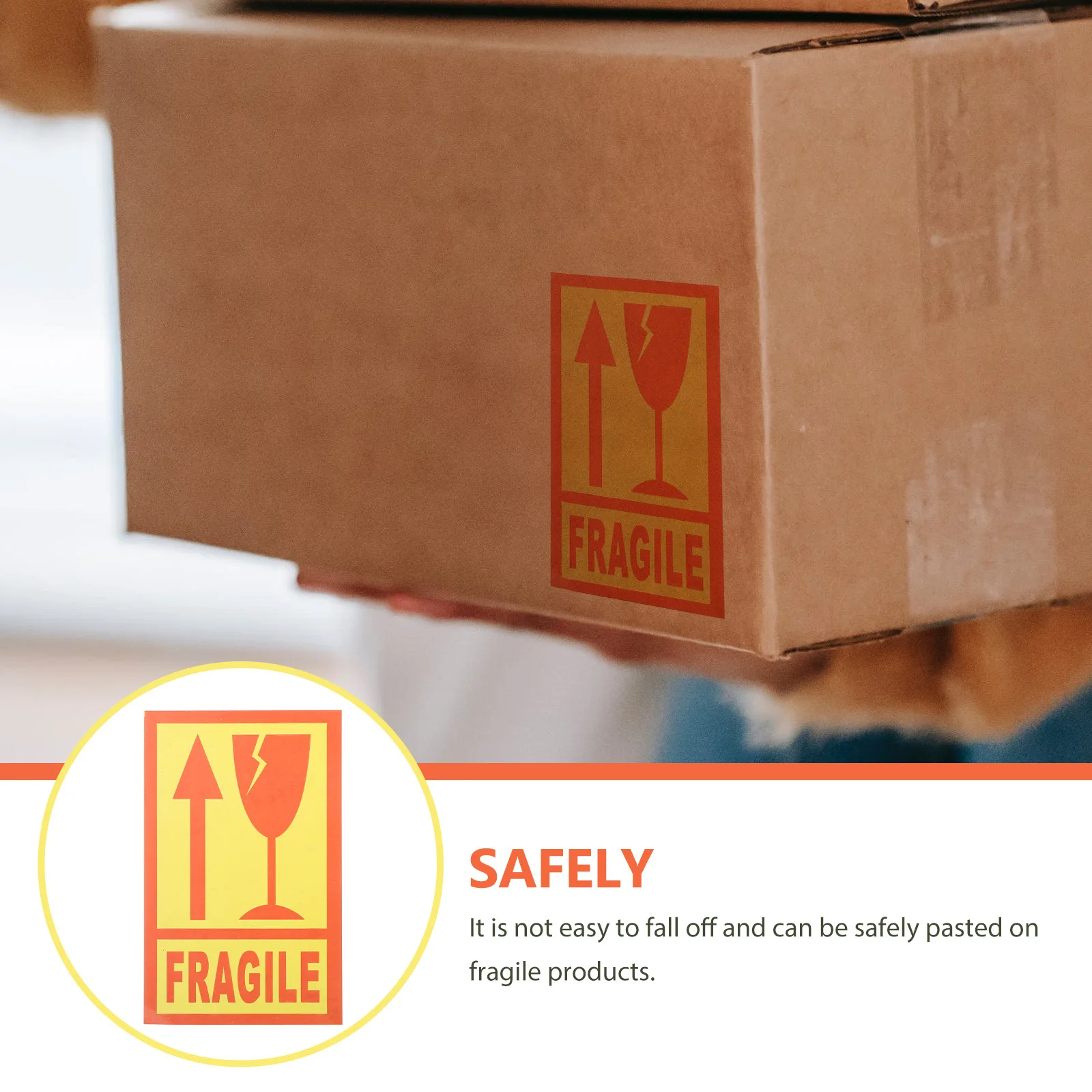 

500Pcs Fragile Warning Labels Self-Adhesive Packing Stickers Handle Care Shipping Protection Fragile Sticker