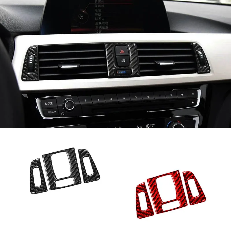 

For BMW 3 Series GT F30 F34 2013-2018 Accessories Carbon Fiber Car Central Air Outlet Adjustment Button Trim Frame Cover Sticker