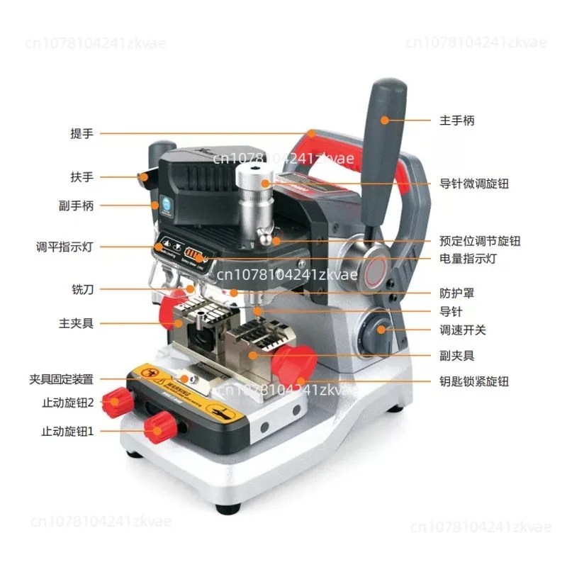 flat milling, end milling, external milling and internal milling, manual key machine, all-in-one machine，XP007 key apparatus