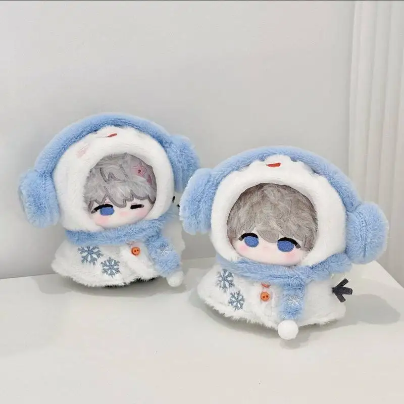 Only Clothes For 10/20cm Winter Snowman Hooded Cloak Love An