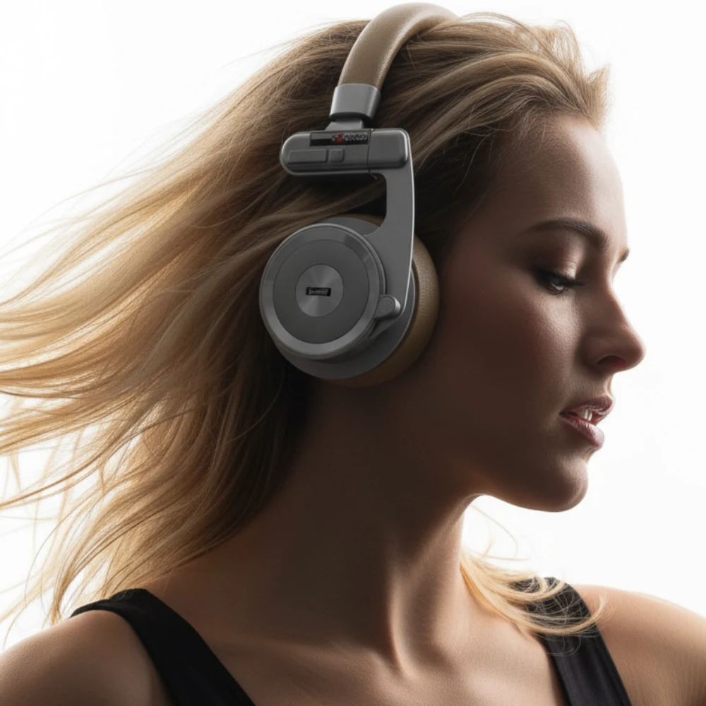 UMELODY U3 ULTRA نشط إلغاء الضوضاء ANC ريترو سماعة لاسلكية تعمل بالبلوتوث فوق الأذن على الأذن سماعات رأس معدنية #2