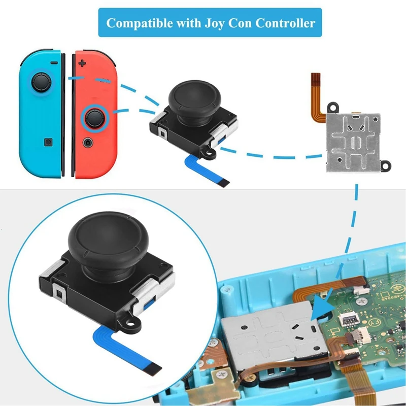 4 Piece Joystick Replacement Replacement Joystick Analog Thumb Stick Plastic For Switch Joy-Con Controller & Switch Lite