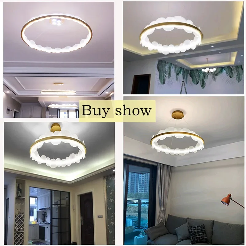 Modern Acrylic Ceiling Chandeliers for Living Room Dining Room Hanging Lamps Indoor Lighting Lustre