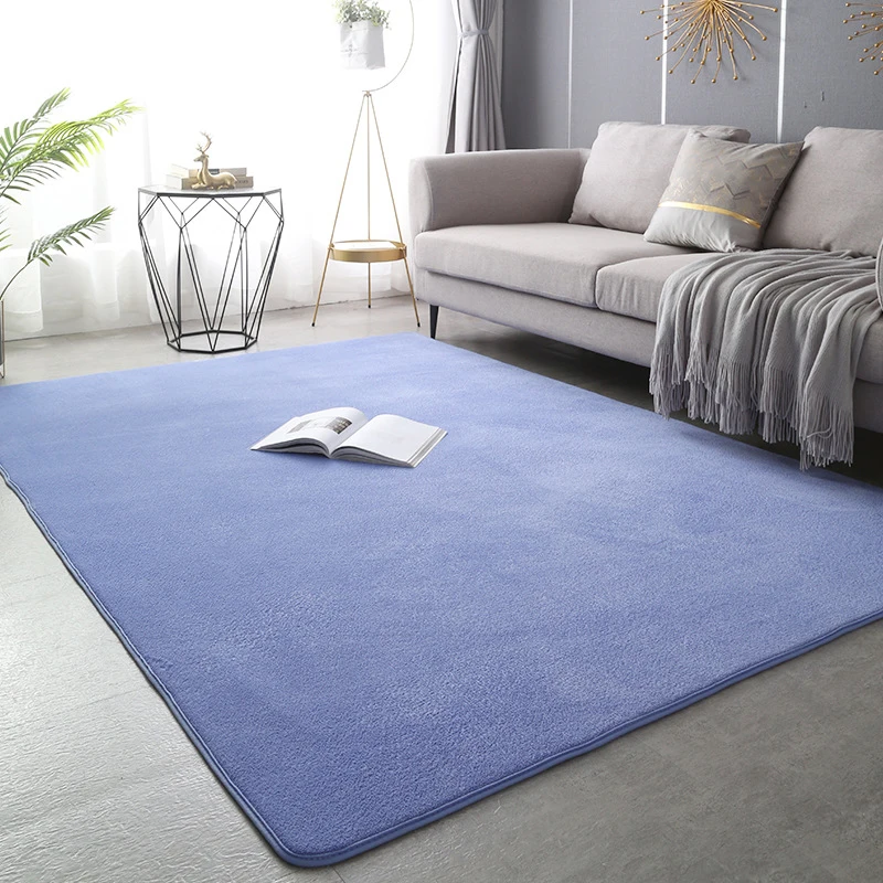 Grey Rugs Coral Velet Living Room Carpet Nonslip Bedside Rugs Large Soft Floor Rug Children Game Mat Rectangular Home Decoratio