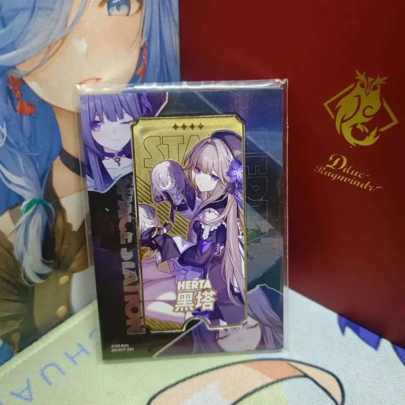 Anime Goddess Story Rare NCP Metal Refraction Game Cards March 7th Pelageya Hook Toys for boys Collectible Card Birthday Present