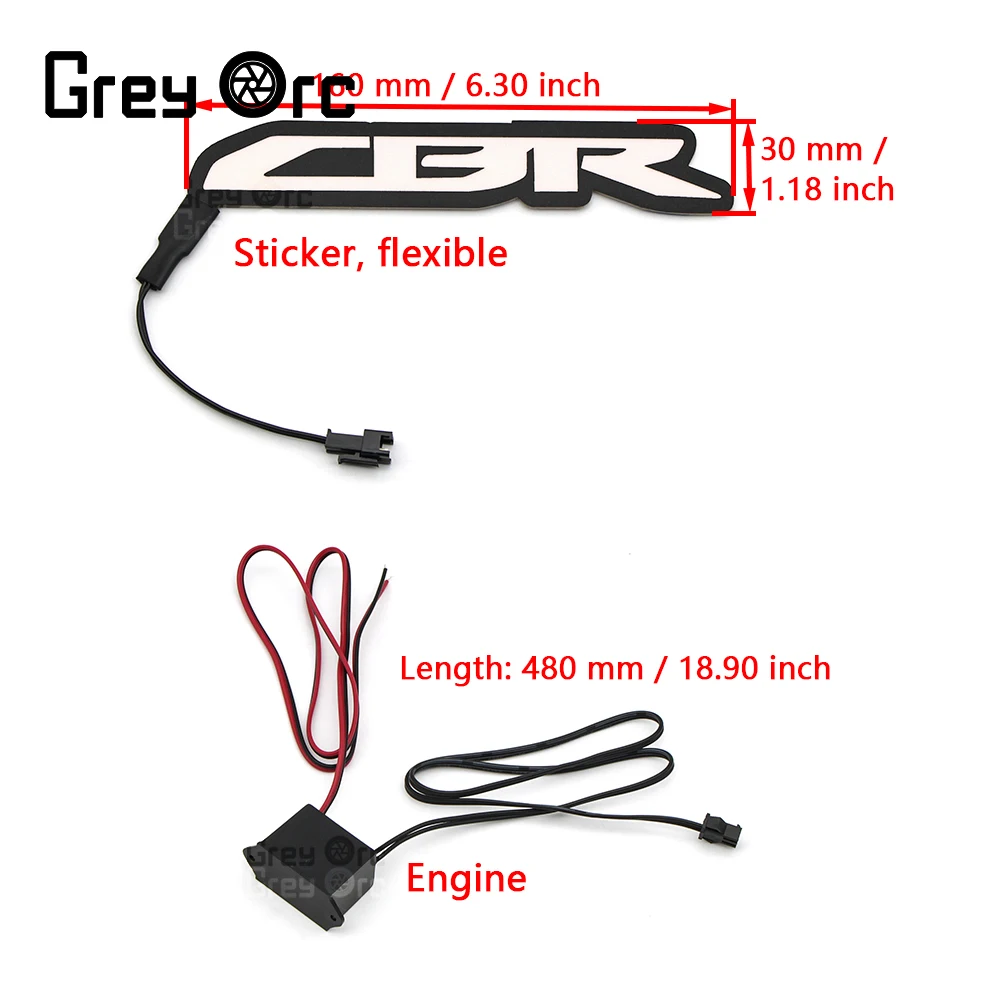 

Холодная светодиодная подсветка для мотоцикла, мигающая светящаяся наклейка, обтекатель корпуса, наклейка, лампа для HONDA CBR 650R 650F 500R 300R 250R 600RR 1000RR