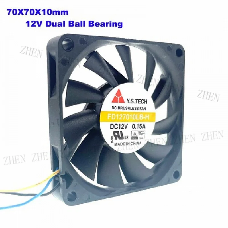 

Y Y 70mm 10mm Slim Cpu Heatsink Cooler Cooling Fan FOR,Y.S.TECH FD127010LB-H 70X10mm 12V