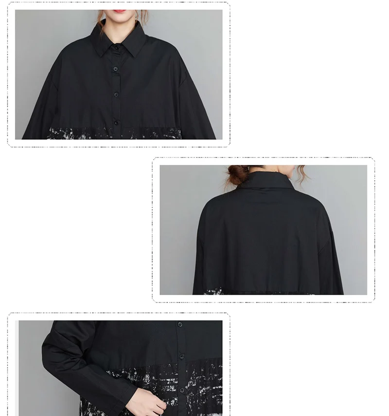Mesh Patchwork Print Shirt Dresses For Women Long Sleeve Loose Casual Vintage Dress Fashion Elegant Clothing Spring Autumn 2026