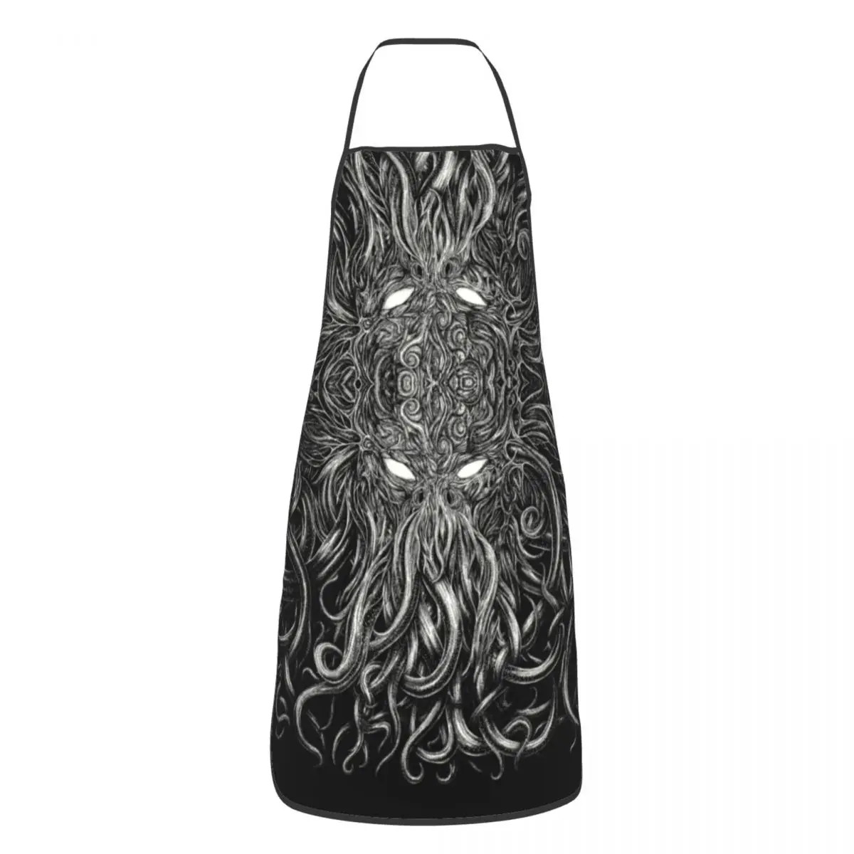 Custom Unisex Horror Cthulhu Lovecraft Monster Bib Apron Adult Women Men Chef Tablier Cuisine for Cooking  Lovecraft Baking