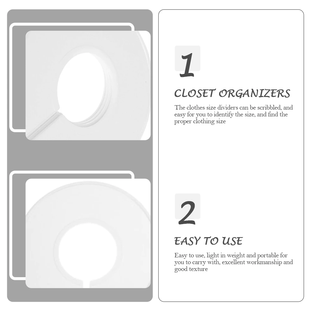 

12pcs Clothes Size Dividers Plastic Hanger Separators For Clothing Organizers Nursery Closet Divider Clothes Storage