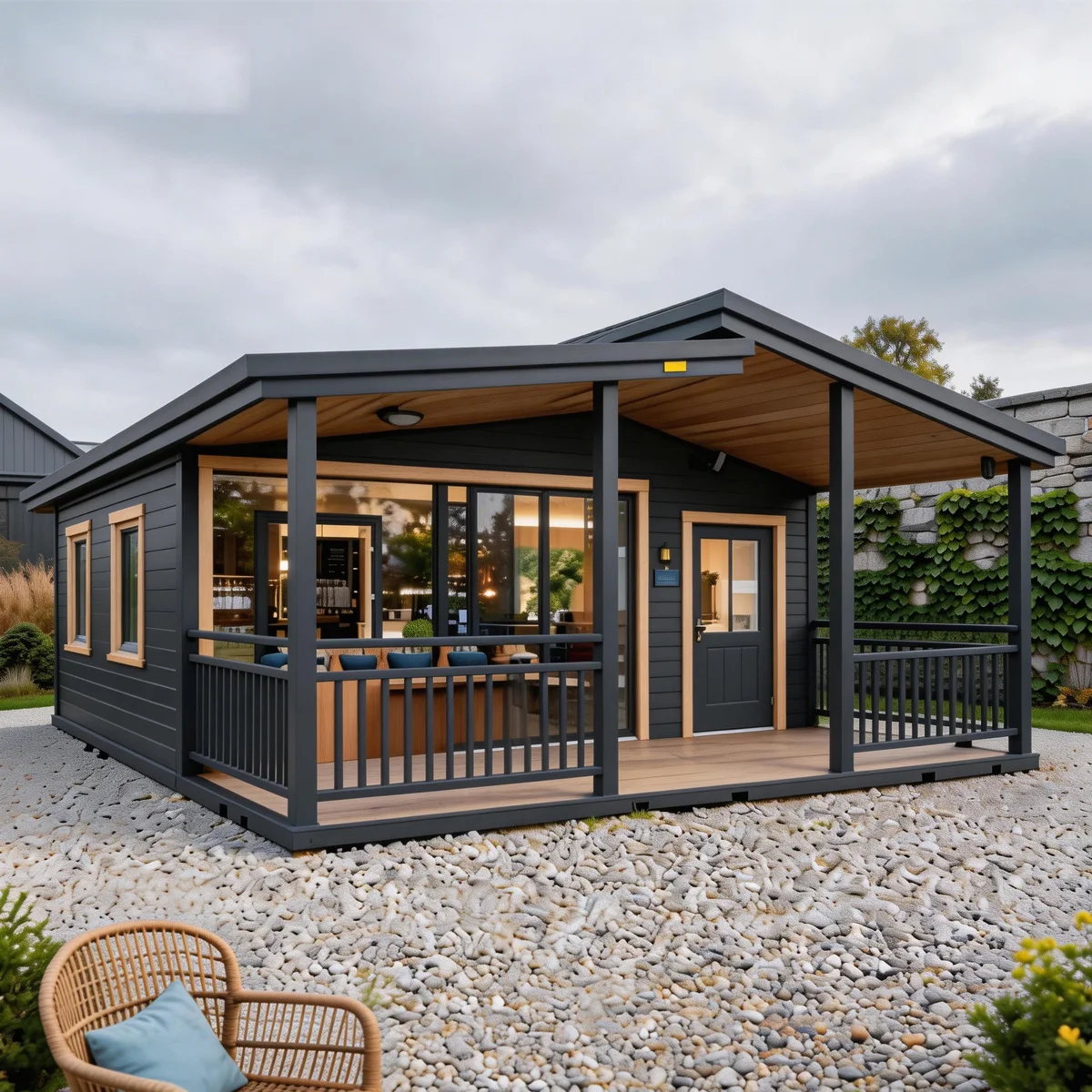 Easy Install Mobile Tiny House 20ft Expandable Container House with Bedroom Kitchen Living Room Minimalist Prefab Design